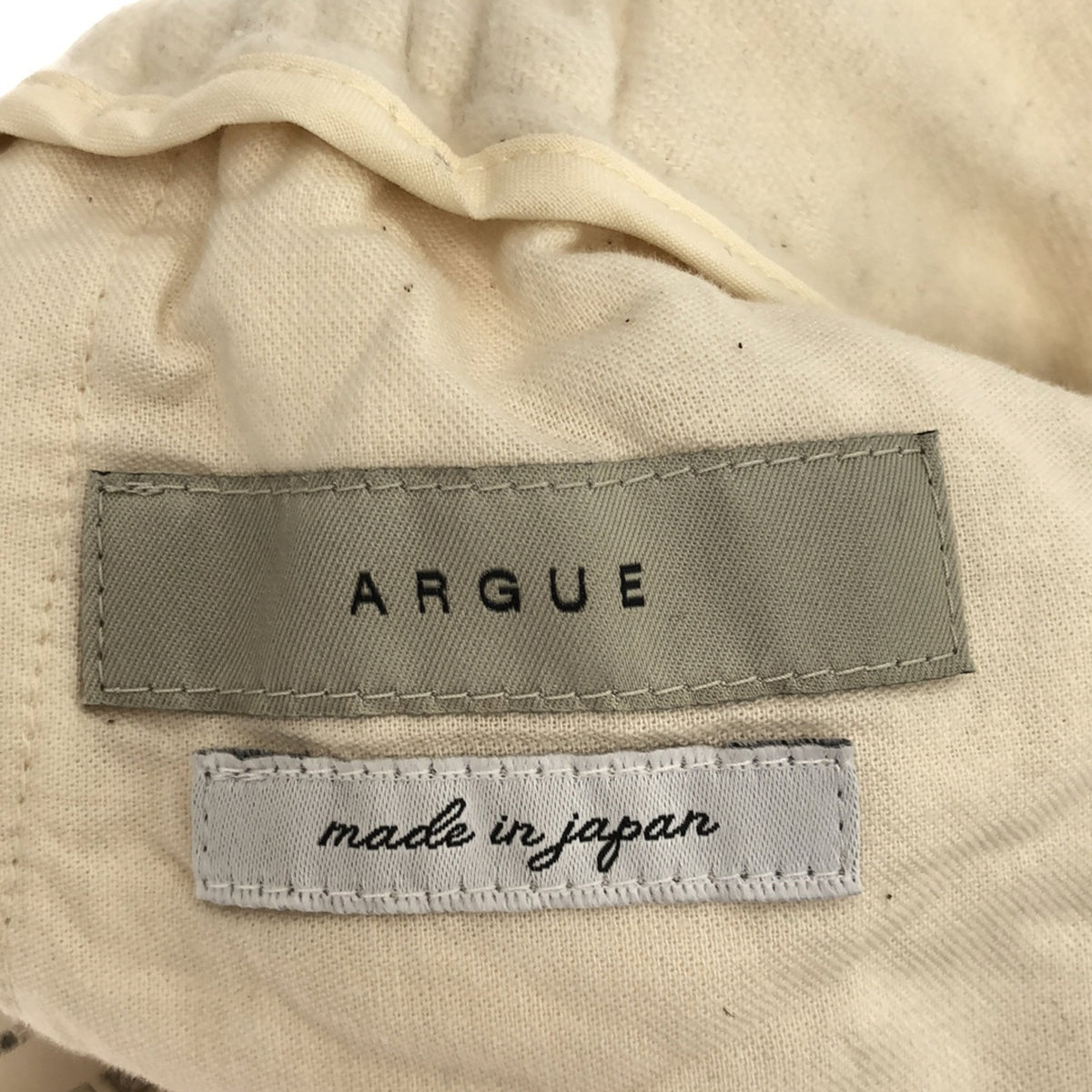 ARGUE / 아규 | FLANNEL BIO-RE ORGANIC COTTON CIGARET PANTS 와이드 팬츠 | 1 | 아이보리 | 여성