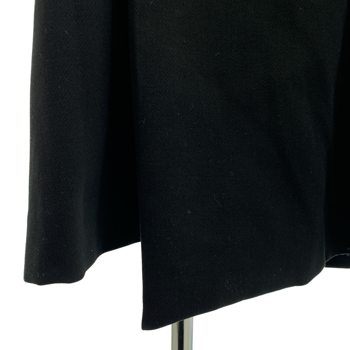 ENFOLD | 海綿雙交叉V領褶皺連身裙，帶口袋 | 38碼 | 黑色 | 女款