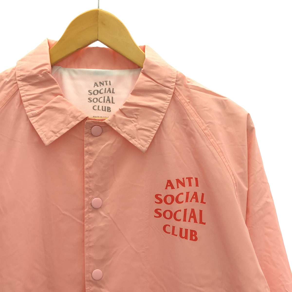 ANTI SOCIAL SOCIAL CLUB / アンチソーシャルソーシャルクラブ | ナイロン コーチ ジャケット | M | ピンク | メンズ