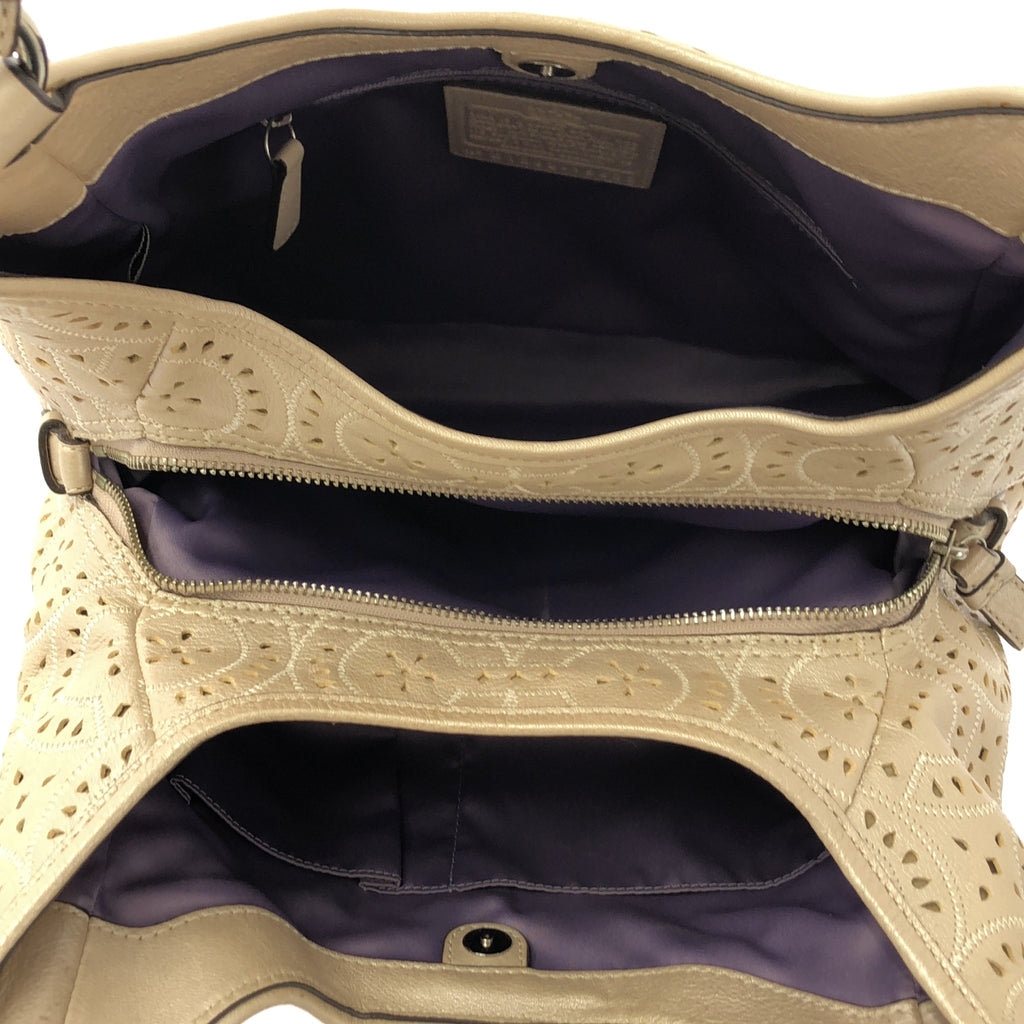 COACH Madison Maggie 鏤空單肩包 | 米色 | 女士