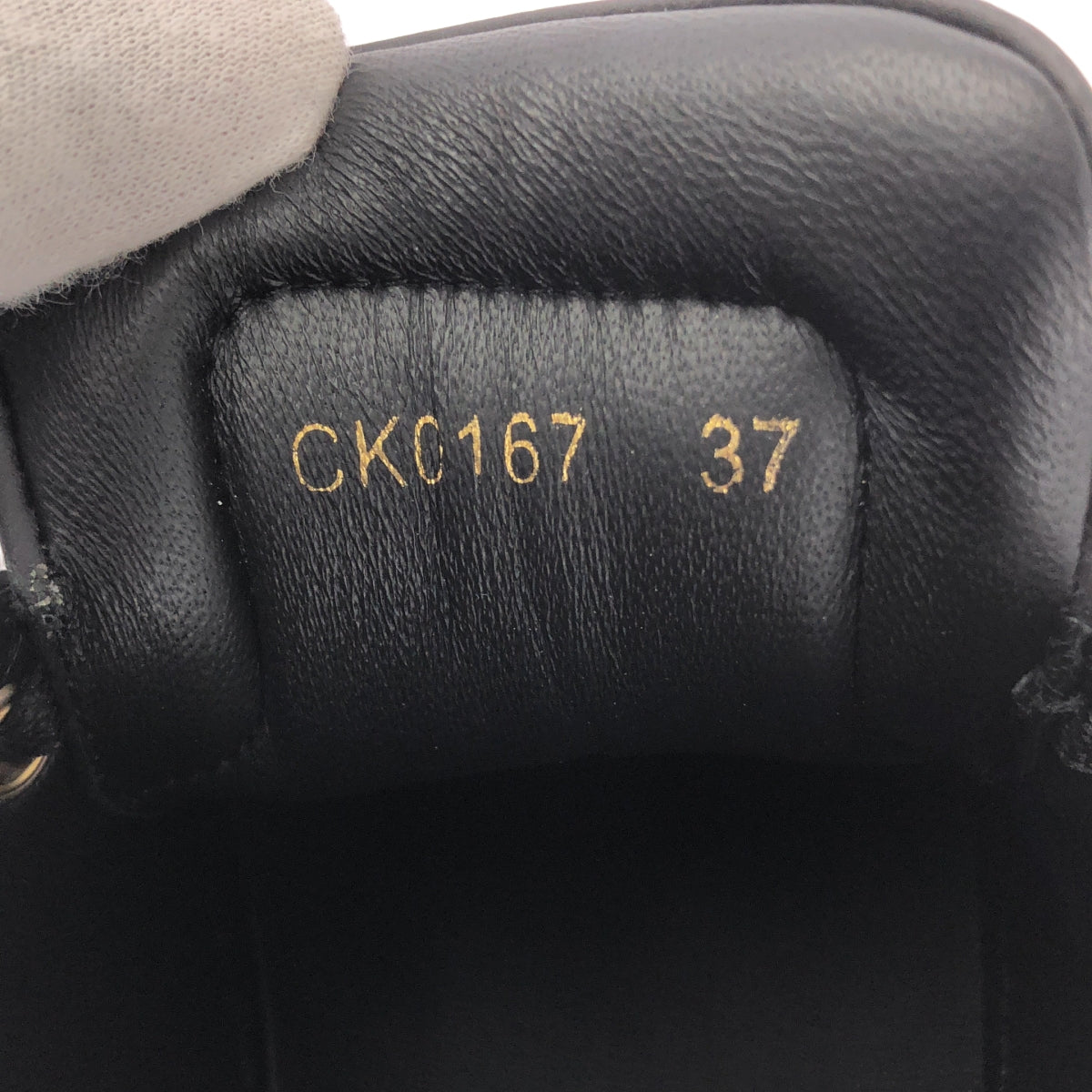 【美品】  DOLCE＆GABBANA / ドルチェ＆ガッバーナドルガバ | レザー スタッズ スニーカー | 37 | ブラック | レディース