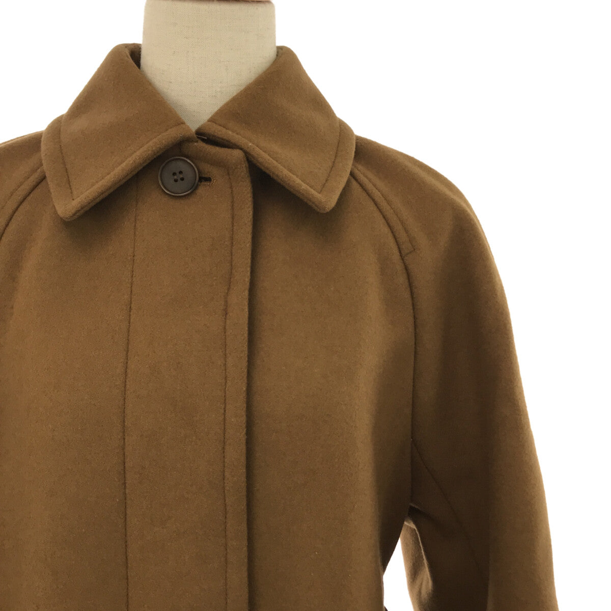 LENO | Belted fly-front wool long coat | 2 | Brown | Women's