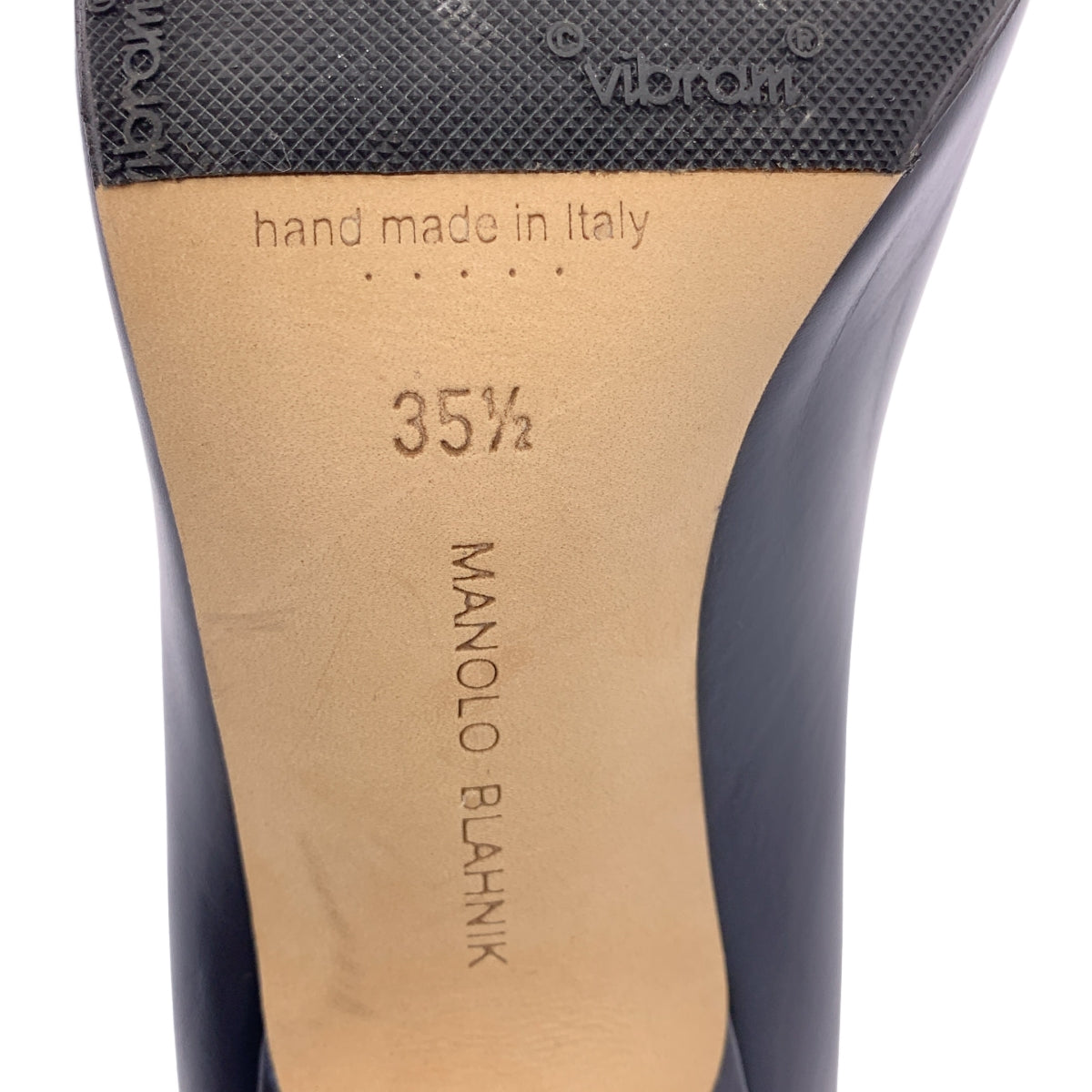 MANOLO BLAHNIK / マノロブラニク | レザー ポインテッドトゥ ヒール パンプス | 35 1/2 | レディース