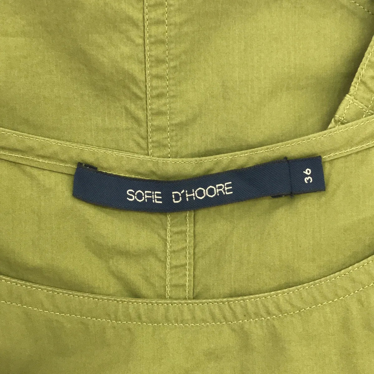 SOFIE D'HOORE / ソフィードール | コットン 切替 フレアワンピース | 36 | カーキ | レディース