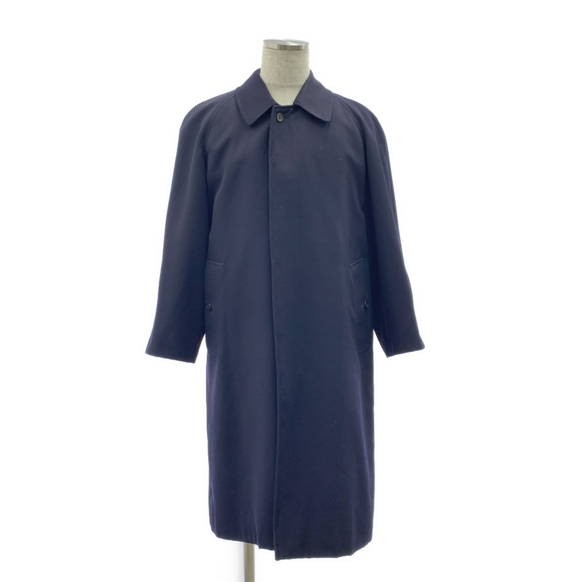 Burberrys / 버버리즈 | 1990s | 빈티지 플라이 프론트 스텐 컬러 오버 코트 / 무늬 총 안감 | 44 | 남성