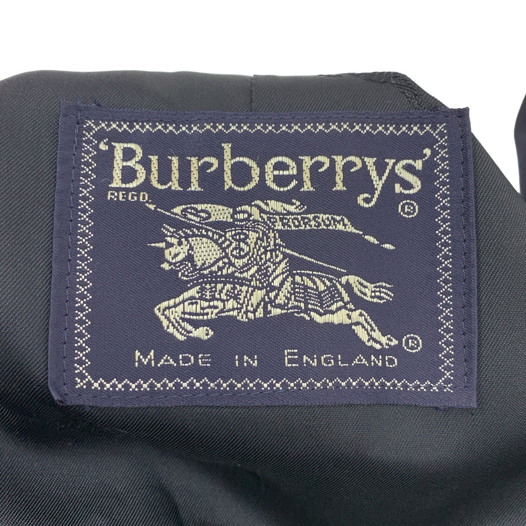 Burberrys / 버버리즈 | 1990s | 빈티지 플라이 프론트 스텐 컬러 오버 코트 / 무늬 총 안감 | 44 | 남성