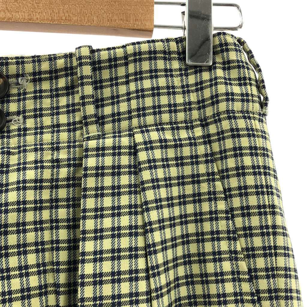 Plan C / 플랜시 | 체크 와이드 2 택 팬츠 | 36 |