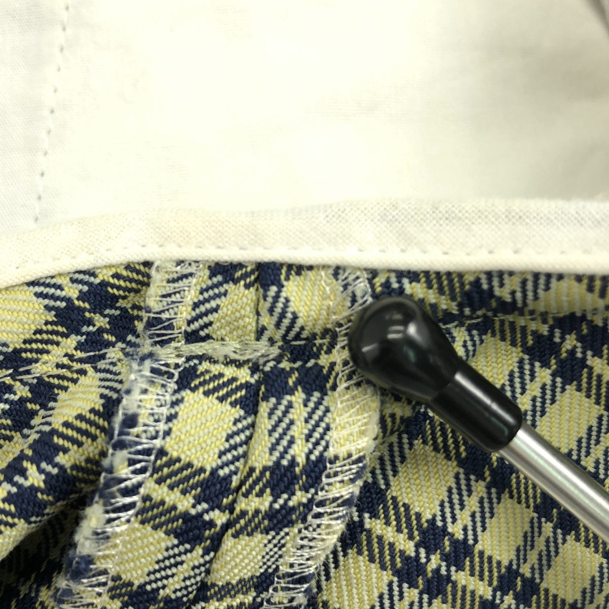 Plan C / 플랜시 | 체크 와이드 2 택 팬츠 | 36 |