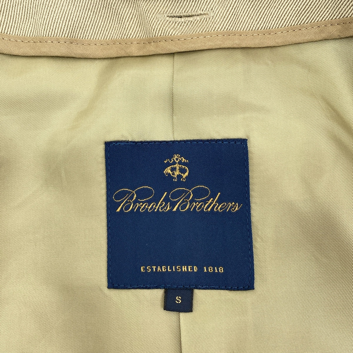 BROOKS BROTHERS / 브룩스 브라더스 | 코튼 스텐 컬러 코트 | S | 베이지 | 남성