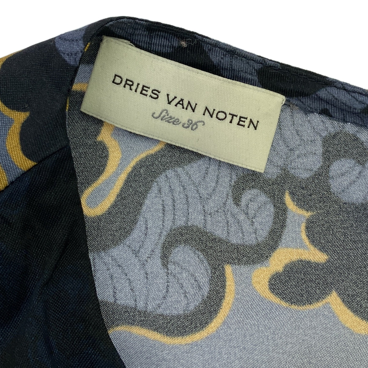 DRIES VAN NOTEN | 2015秋冬 | 層疊無袖長裙 | 36 | 藍色/橘子/黑 | 女款