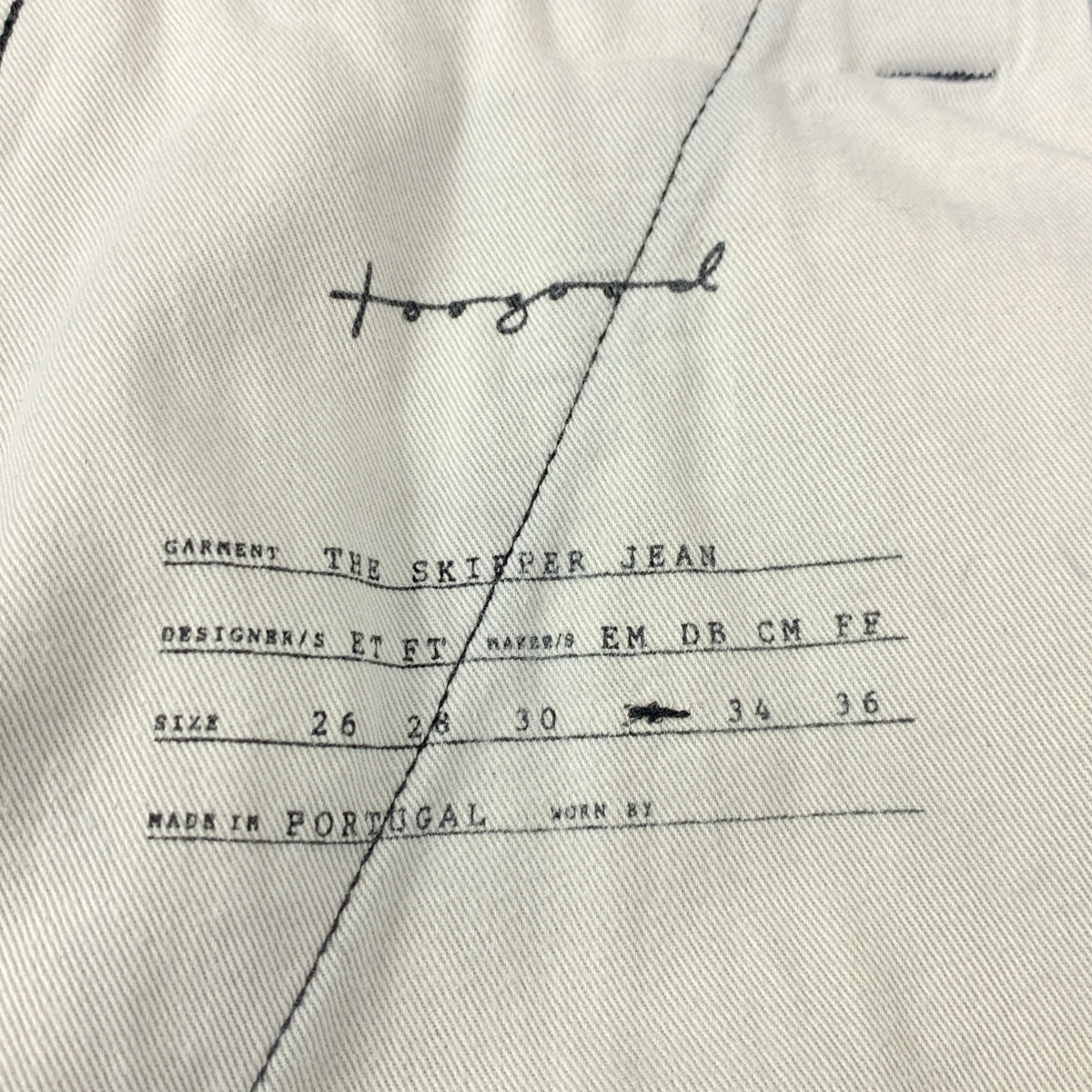 TOOGOOD | THE SKIPPER JEAN Skipper 牛仔褲 | 尺寸 32 | 男款