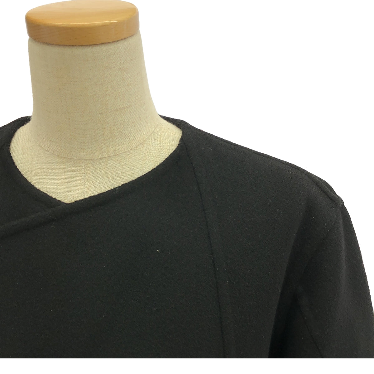 席琳 | Phoebe 羊絨混紡無領 Crombie 大衣 | 38 |黑色 |女性的