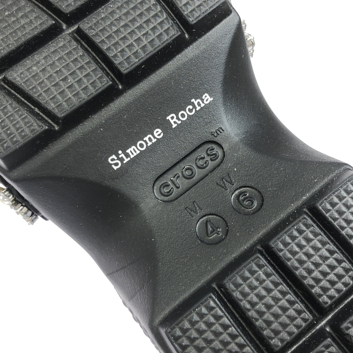 【美品】  Simone Rocha / シモーネロシャ | x crocs / クロックス stomp fisherman / ストンプ フィッシャーマン ビジュー装飾 プラットフォーム サンダル シューズ | 6 | ブラック | レディース