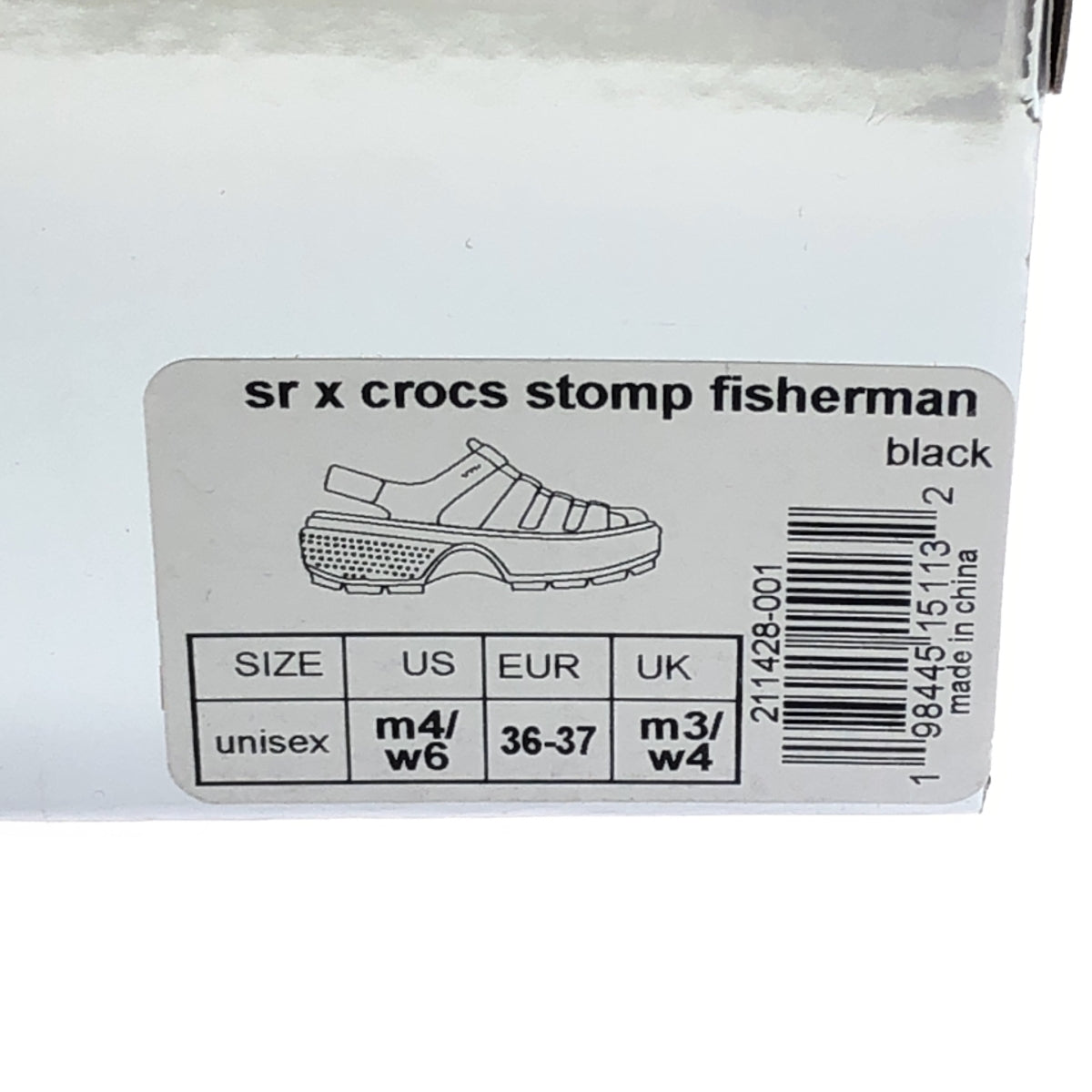 [類似新品] Simone Rocha x Crocs Stomp Fisherman 厚底涼鞋，附寶石裝飾，6 碼，黑色，女款