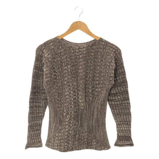 [New] tamaki niime | Wool cotton PO knit | Brown | Women's