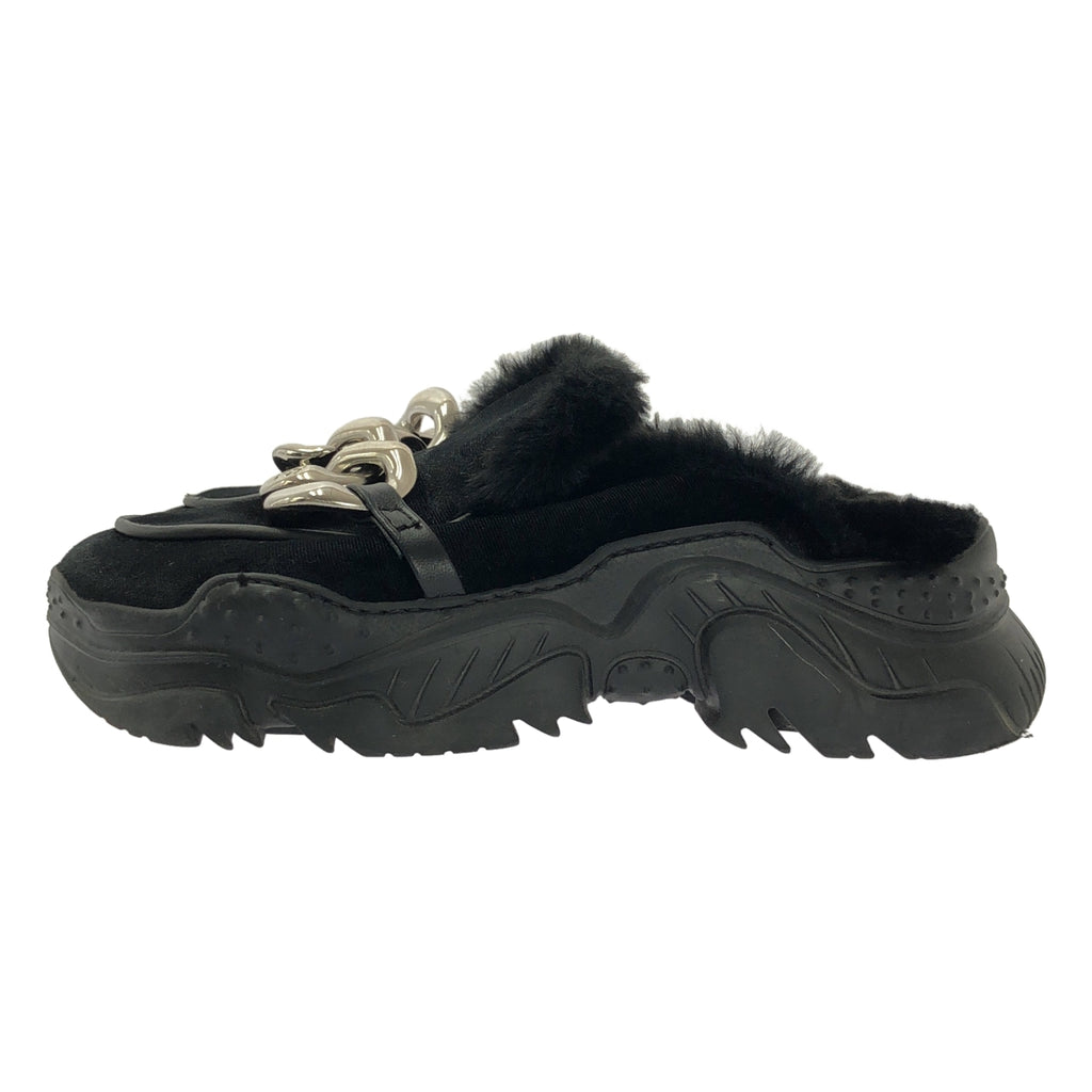 N°21 / ヌメロヴェントゥーノ | ファー トリム チェーン ミュール シューズ | 36 | レディース