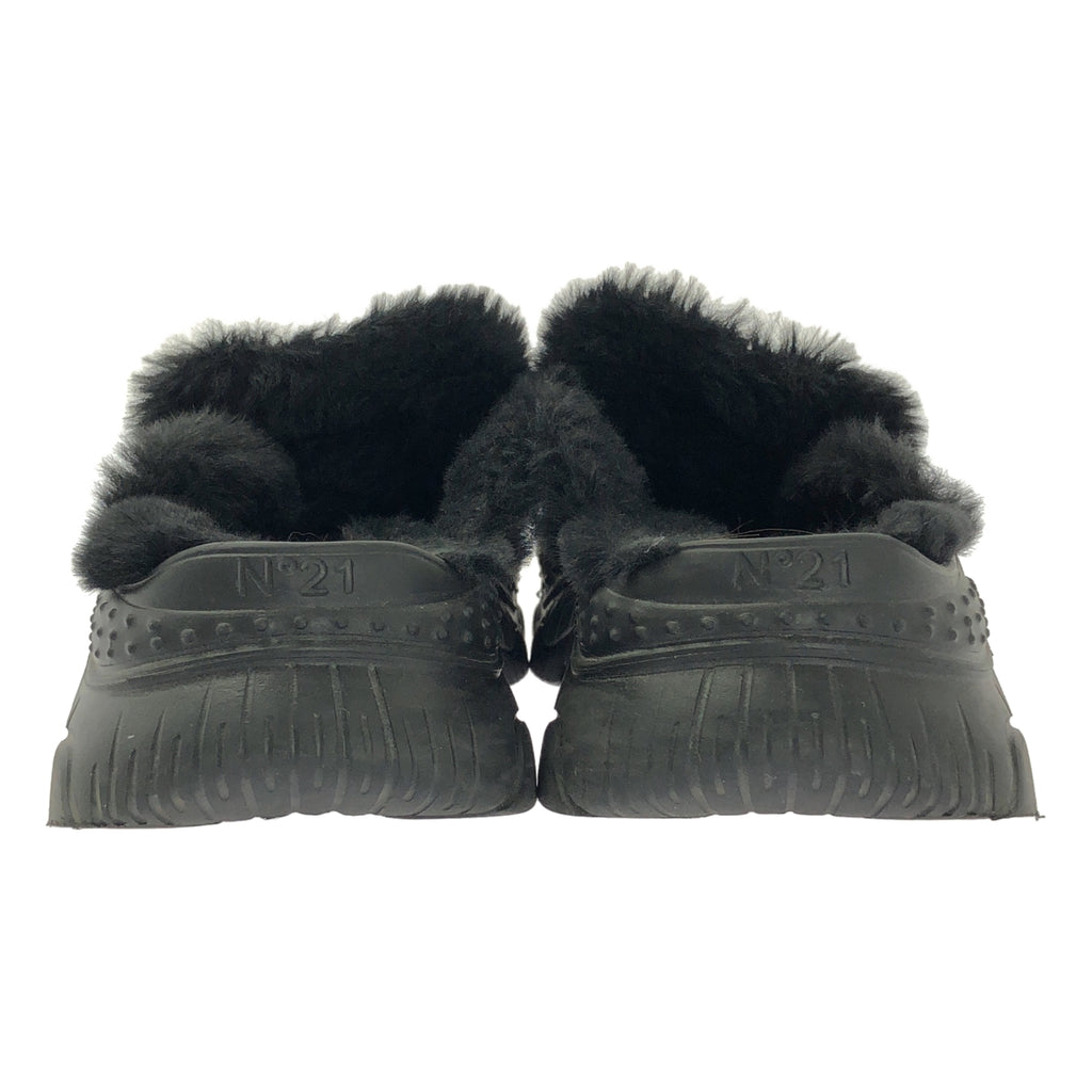 N°21 / ヌメロヴェントゥーノ | ファー トリム チェーン ミュール シューズ | 36 | レディース