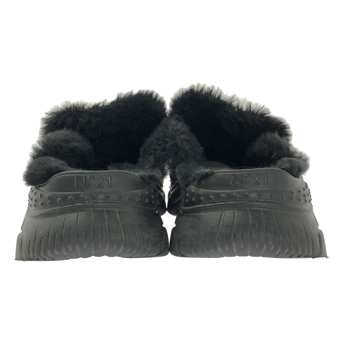 N°21 / ヌメロヴェントゥーノ | ファー トリム チェーン ミュール シューズ | 36 | レディース
