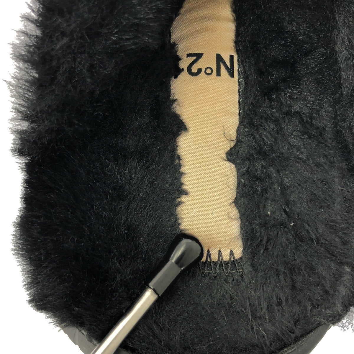 N°21 / ヌメロヴェントゥーノ | ファー トリム チェーン ミュール シューズ | 36 | レディース