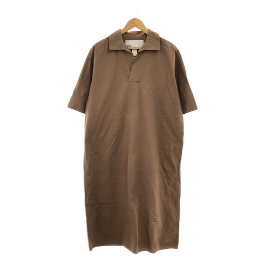 TICCA | Cotton pullover shirt collar dress | F | Light brown | Women's