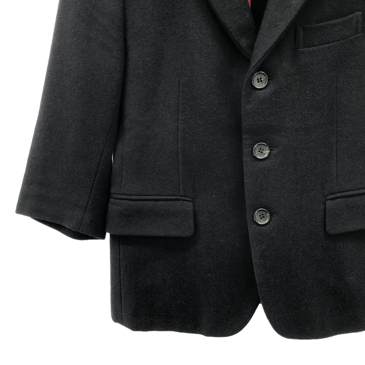 COMME des GARCONS COMME des GARCONS / 콤콤 | 울 싱글 브레스트 재킷 | S | 블랙 | 여성