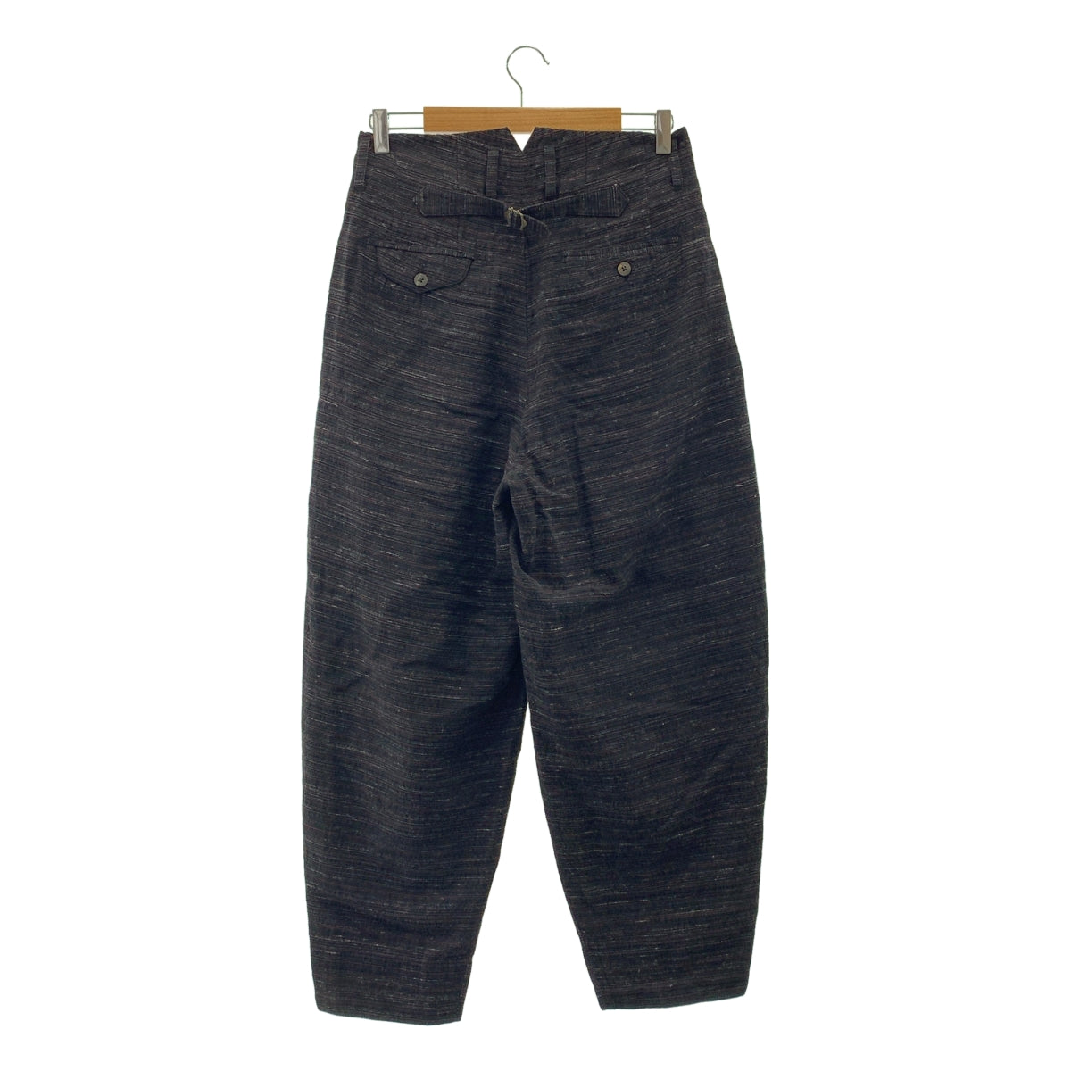 【美品】  calmlence / カームレンス | 2025SS | Triple Pleated Wide Random Border ランダムボーダー 3プリーツ ワイドパンツ | 1 | ブラック / ブラウン | メンズ