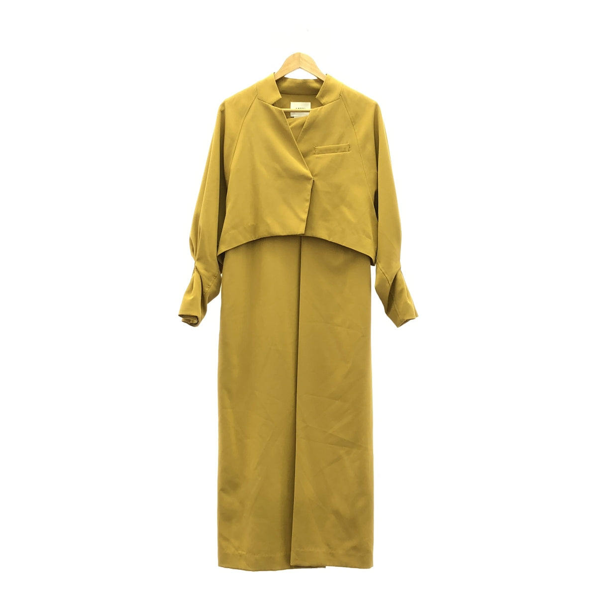 AMERI / 美國 | × otona MUSE / 設定 / OTONA SHORT JACKET SET UP DRESS / 外套與洋裝 | M |芥末 |女性的