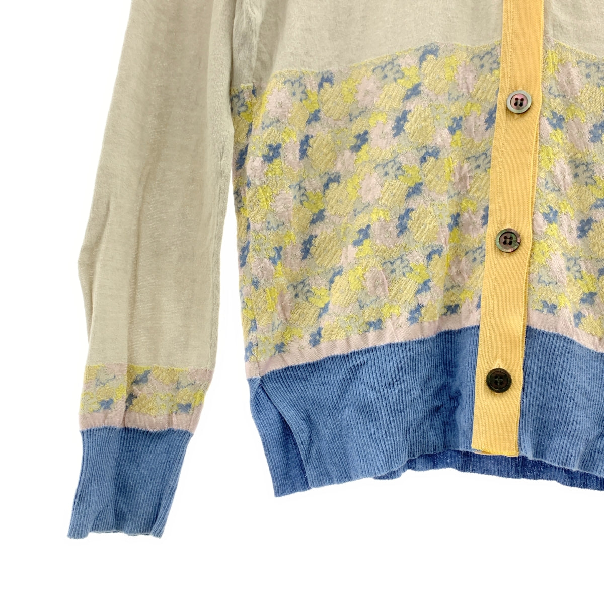 ANTIPAST / 안티 패스트 | 코튼 슬릿 니트 카디건 | 1 | 여성