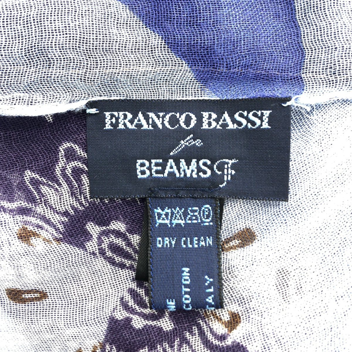 FRANCO BASSI | BEAMS 獨家印花棉紗披肩 | 多色