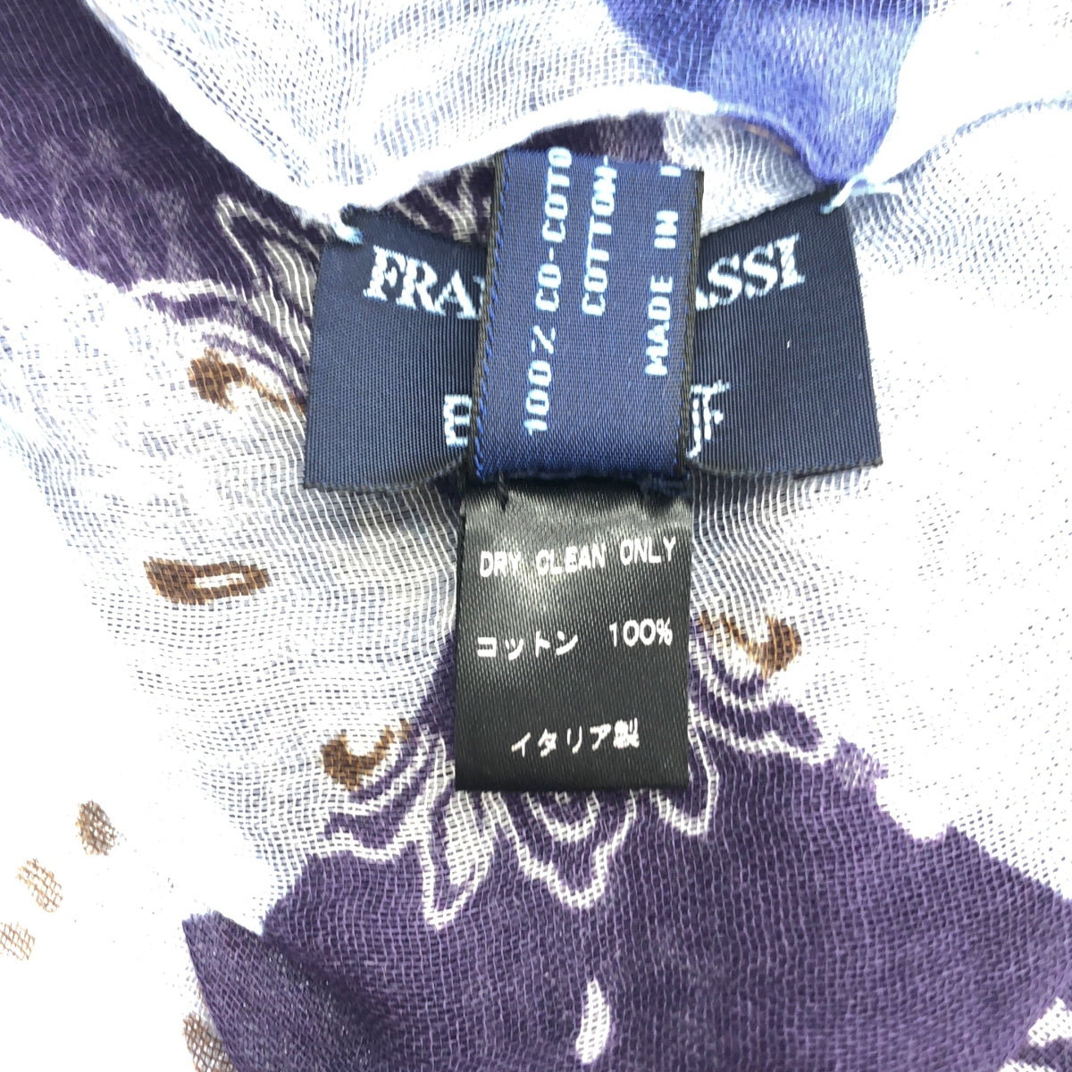 FRANCO BASSI | BEAMS 獨家印花棉紗披肩 | 多色