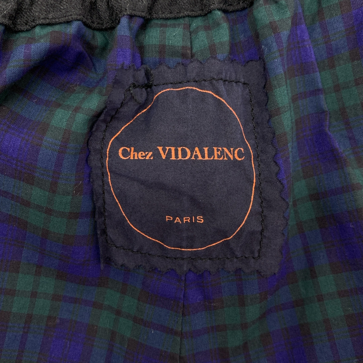 Chez VIDALENC / 셰비다렌크 | 울 체크 라이닝 이지 팬츠 | 2 |