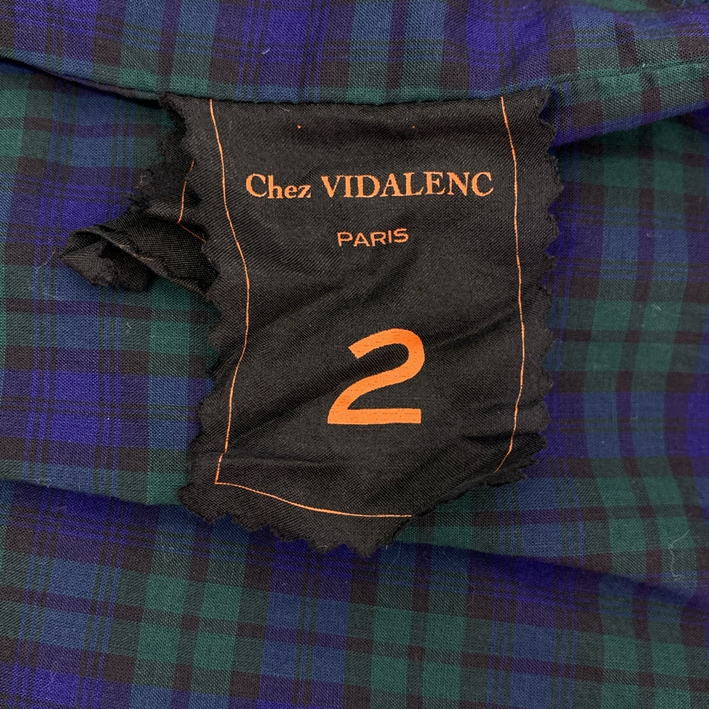 Chez VIDALENC / 셰비다렌크 | 울 체크 라이닝 이지 팬츠 | 2 |