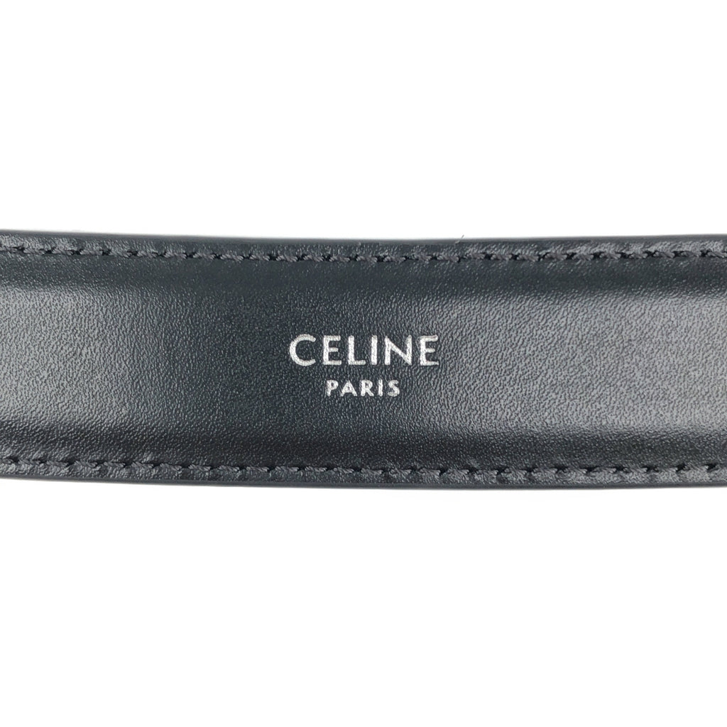 CELINE / セリーヌ | Triomphe Leather Belt / レザー 型押し総ロゴ トリオンフ バックル ベルト |