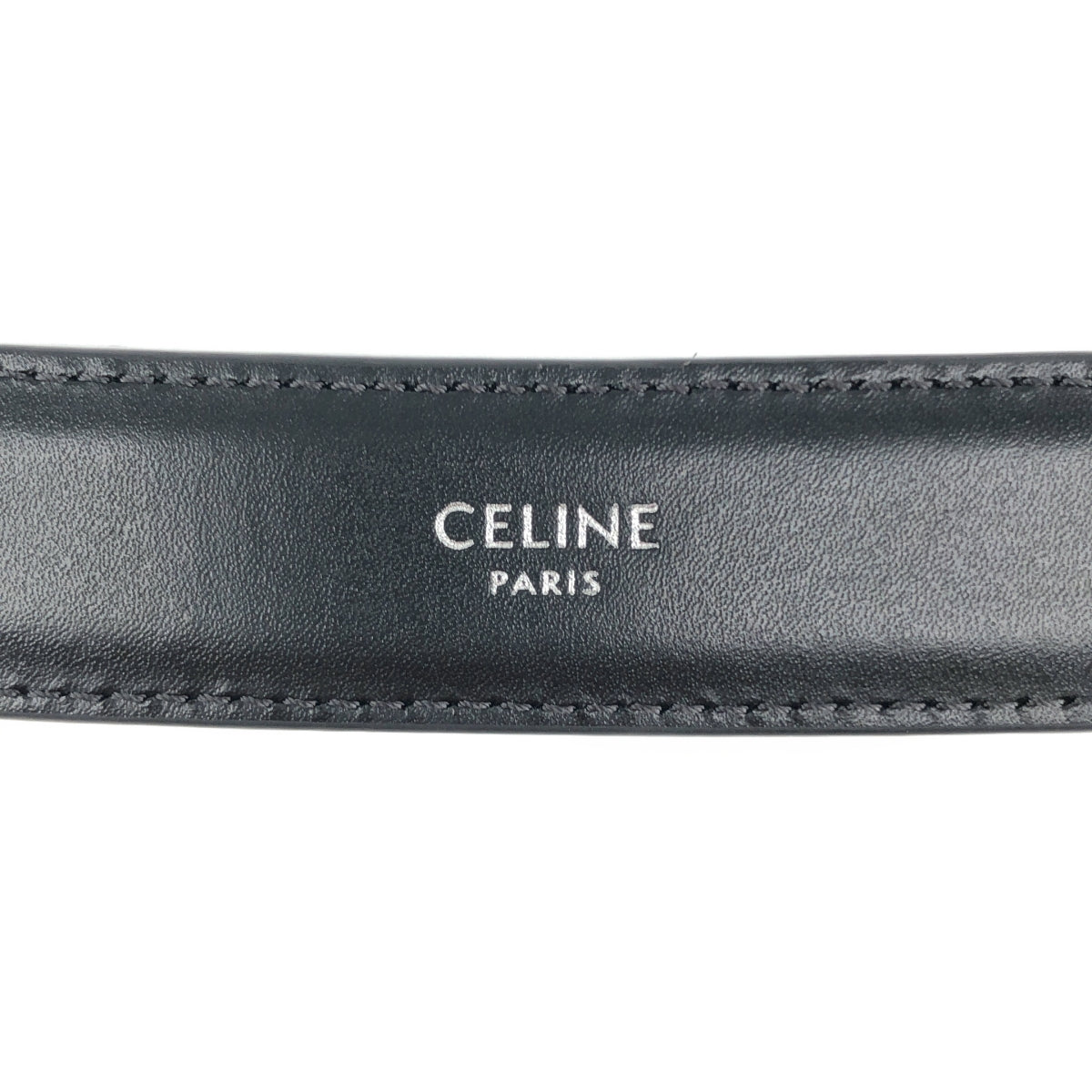CELINE / セリーヌ | Triomphe Leather Belt / レザー 型押し総ロゴ トリオンフ バックル ベルト |