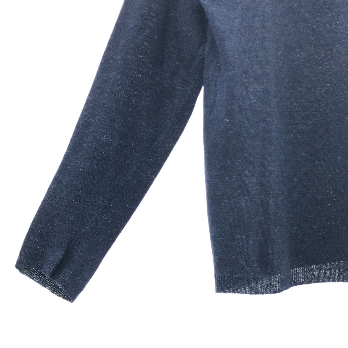 ZANONE | 亞麻圓領毛衣 | 尺寸 46 | 海軍藍 | 男款