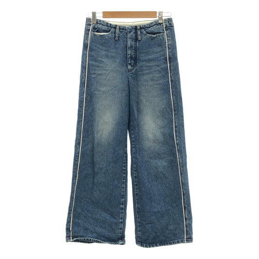 TANAKA / 타나카 | THE SELVEDGE JEAN TROUSERS ST128 드로우 스트링 세르비치 데님 팬츠 | 25 | VINTAGE BLUE | 여성