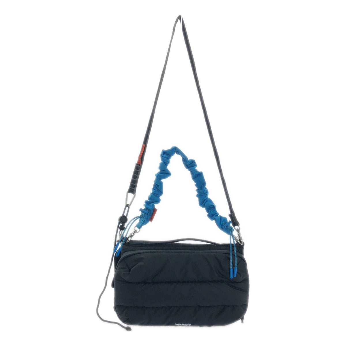 【成色極佳】topologie | 三件式水壺包/20mm肩帶/彈性腕帶 | 黑色/黑色/藍色 | 女士