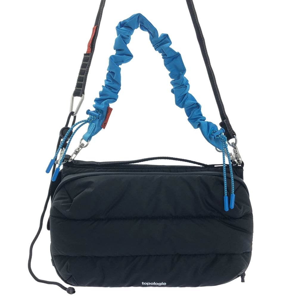 【成色極佳】topologie | 三件式水壺包/20mm肩帶/彈性腕帶 | 黑色/黑色/藍色 | 女士