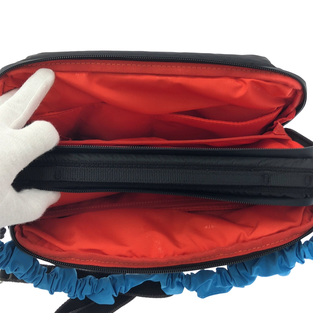 【成色極佳】topologie | 三件式水壺包/20mm肩帶/彈性腕帶 | 黑色/黑色/藍色 | 女士