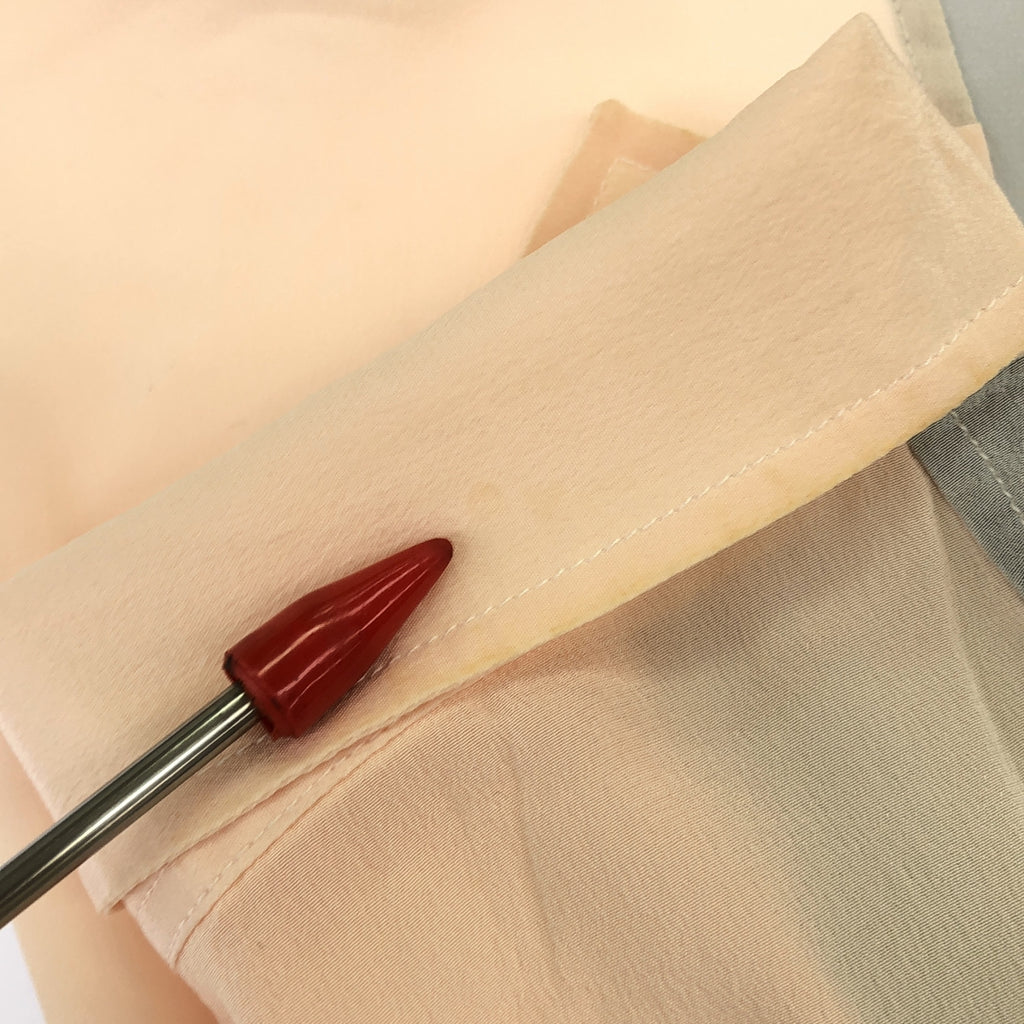 [狀況良好] LOEWE |不對稱拼布絲質襯衫 |真絲外套襯衫 | S |多色 |女性的