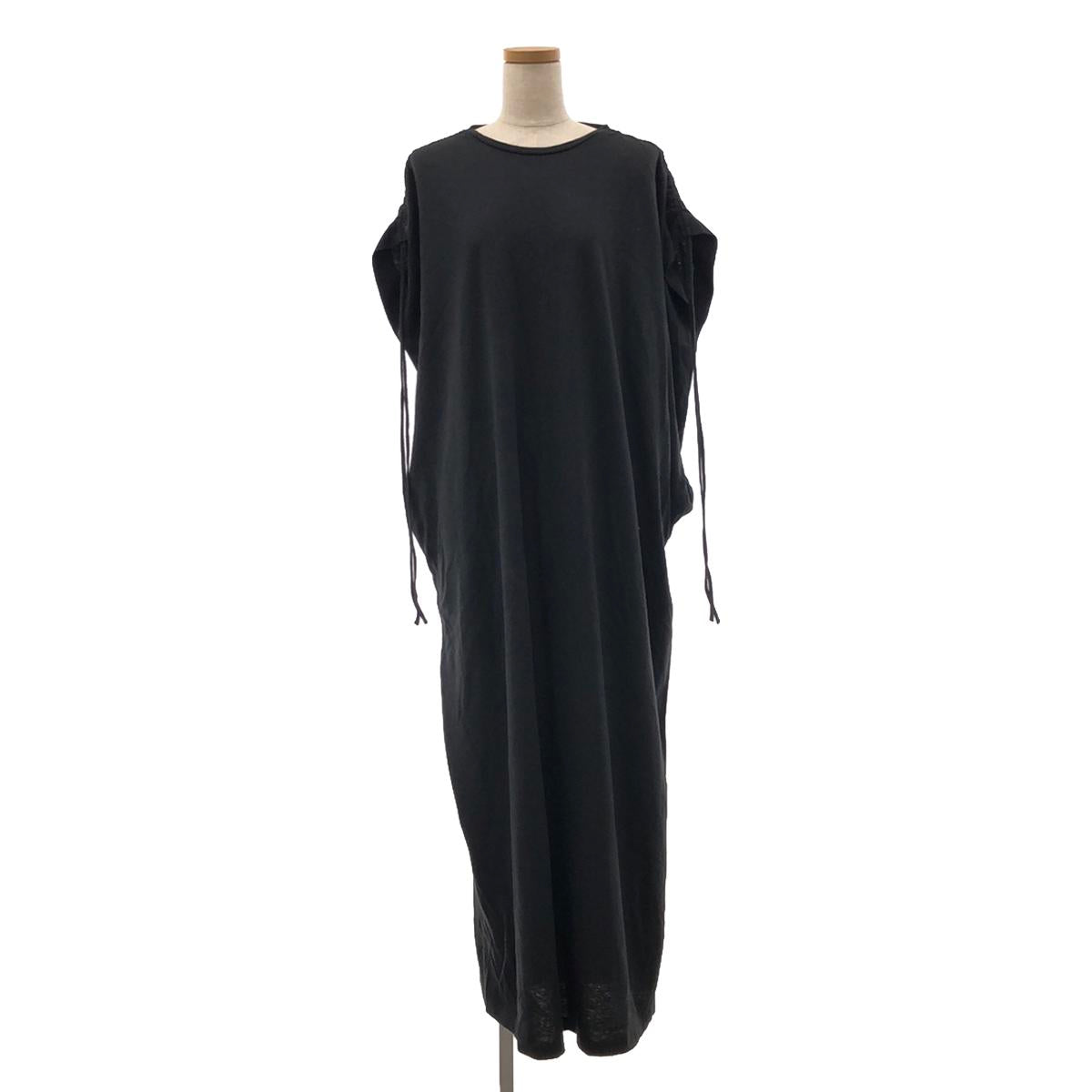 SAYAKA DAVIS | Drawstring Gathered Sleeve Dress | Black | Women's