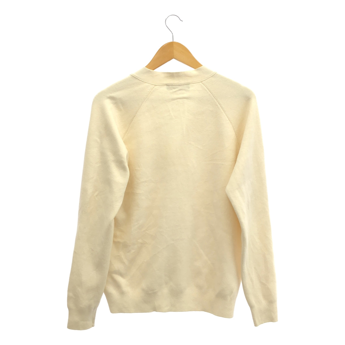 CABaN | 棉質羊絨V領開襟衫 | M碼 | 米白色 | 男款