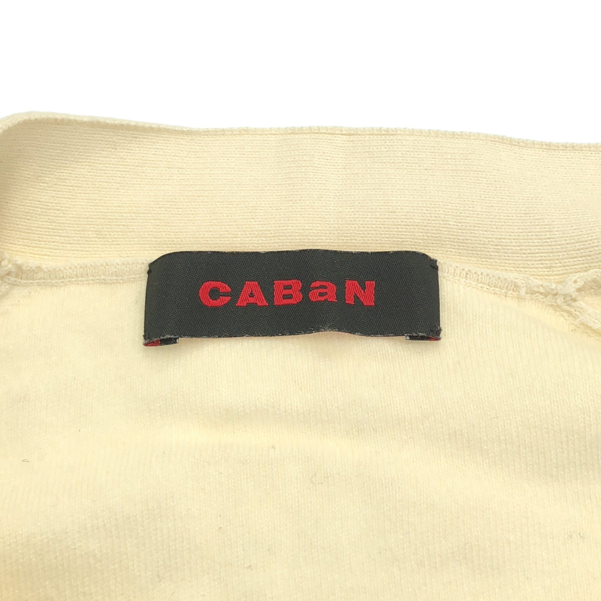 CABaN | 棉質羊絨V領開襟衫 | M碼 | 米白色 | 男款