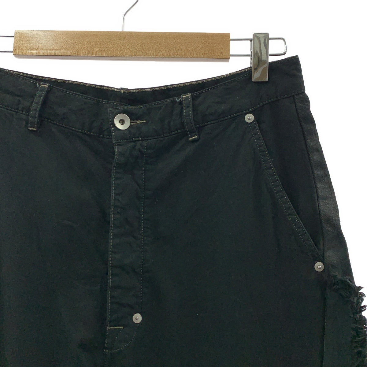 Rick Owens / リックオウエンス | 2025AW | Joris Trouser 切替コーティングワイドパンツ | 29 | ブラック | メンズ