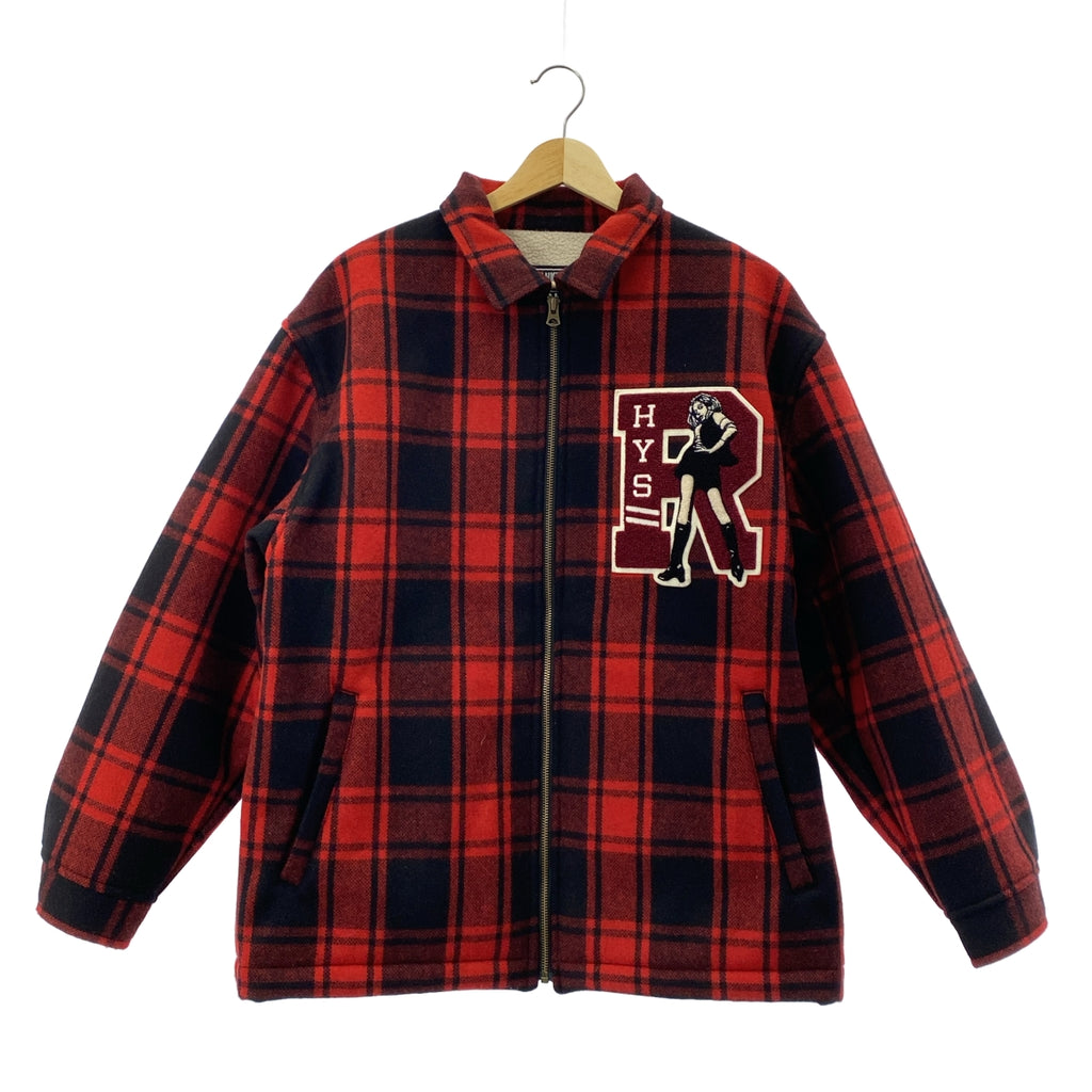 HYSTERIC GLAMOUR / 히스테릭 글래머 | HYS ROCK / 걸 헝겊 지퍼 재킷 / 안감 보아 | L | 남성