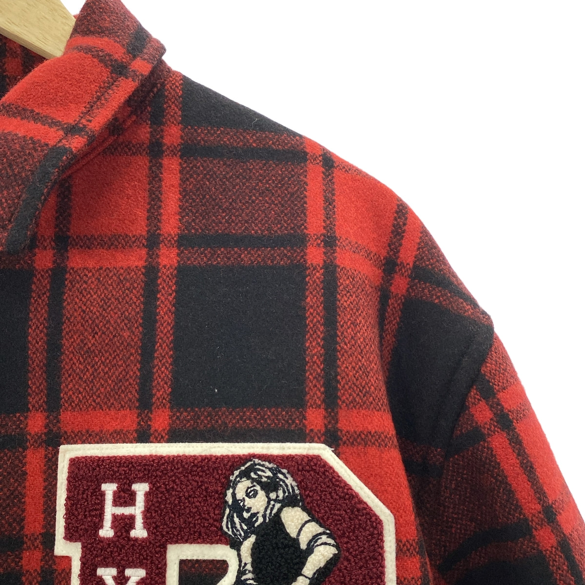 HYSTERIC GLAMOUR / 히스테릭 글래머 | HYS ROCK / 걸 헝겊 지퍼 재킷 / 안감 보아 | L | 남성