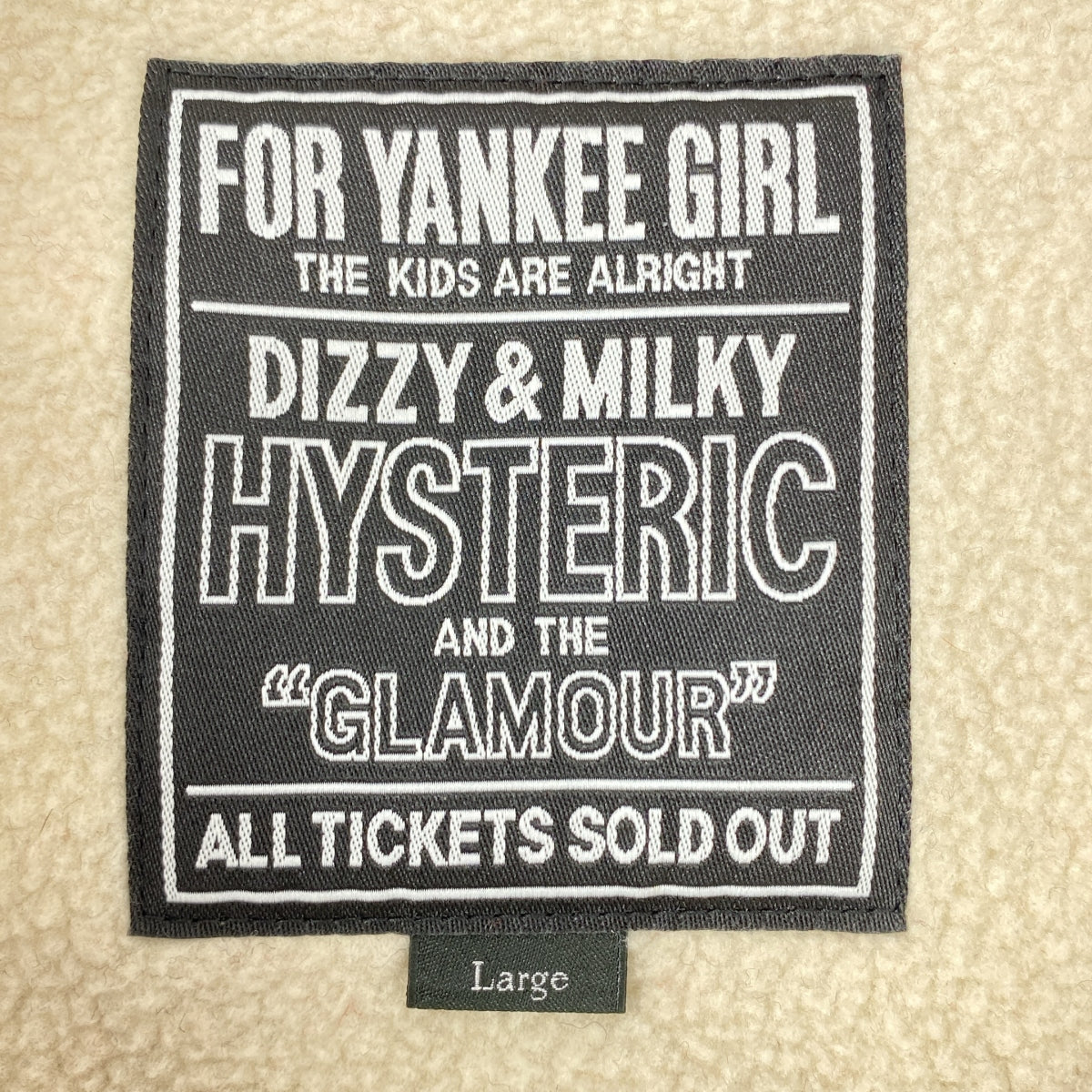 HYSTERIC GLAMOUR / 히스테릭 글래머 | HYS ROCK / 걸 헝겊 지퍼 재킷 / 안감 보아 | L | 남성