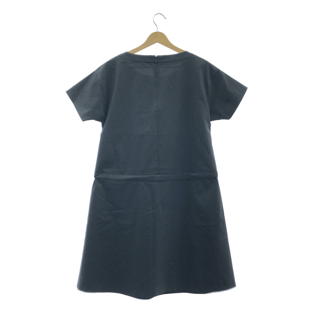 【美品】  ANTEPRIMA / アンテプリマ | セットアップ コットン シングルジャケット / ドローストリング ワンピース | 38 | ブラック | レディース