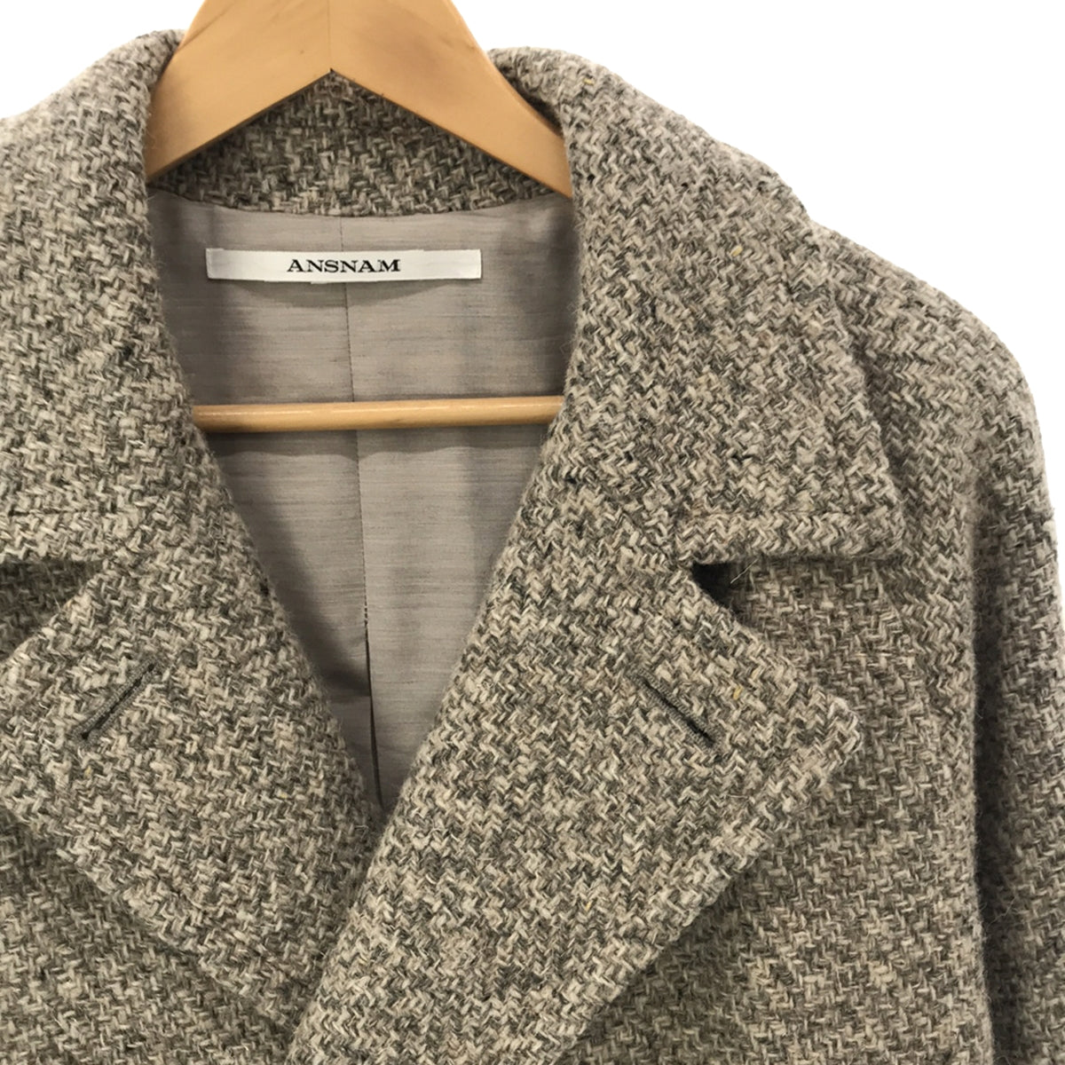 美品】 ANSNAM / アンスナム | jacob tweed double coat / ジャコブ ツイード ダブル オーバーコート – KLD