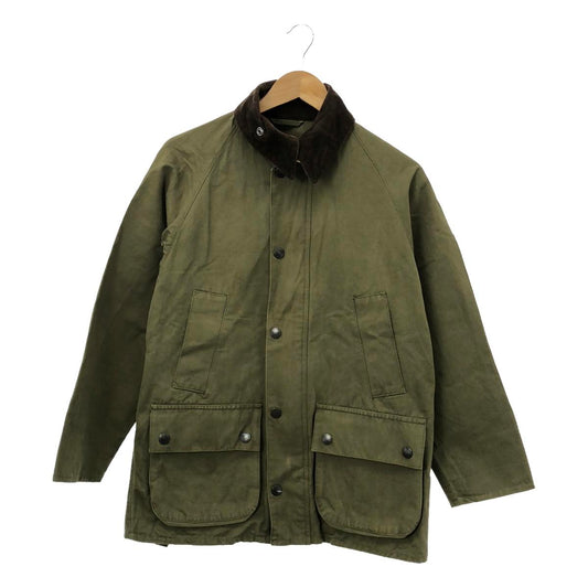 Barbour / バブアー | BEDALE / ビデイル チンストラップ付き コーデュロイ切替 ウォッシュ ジャケット | 34 | オリーブ | メンズ